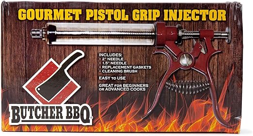 Butcher BBQ Pistol Grip Gourmet Meat Injector Syringe