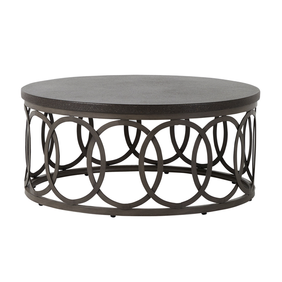 Ella Aluminum 36&quot; Coffee Table Slate Grey