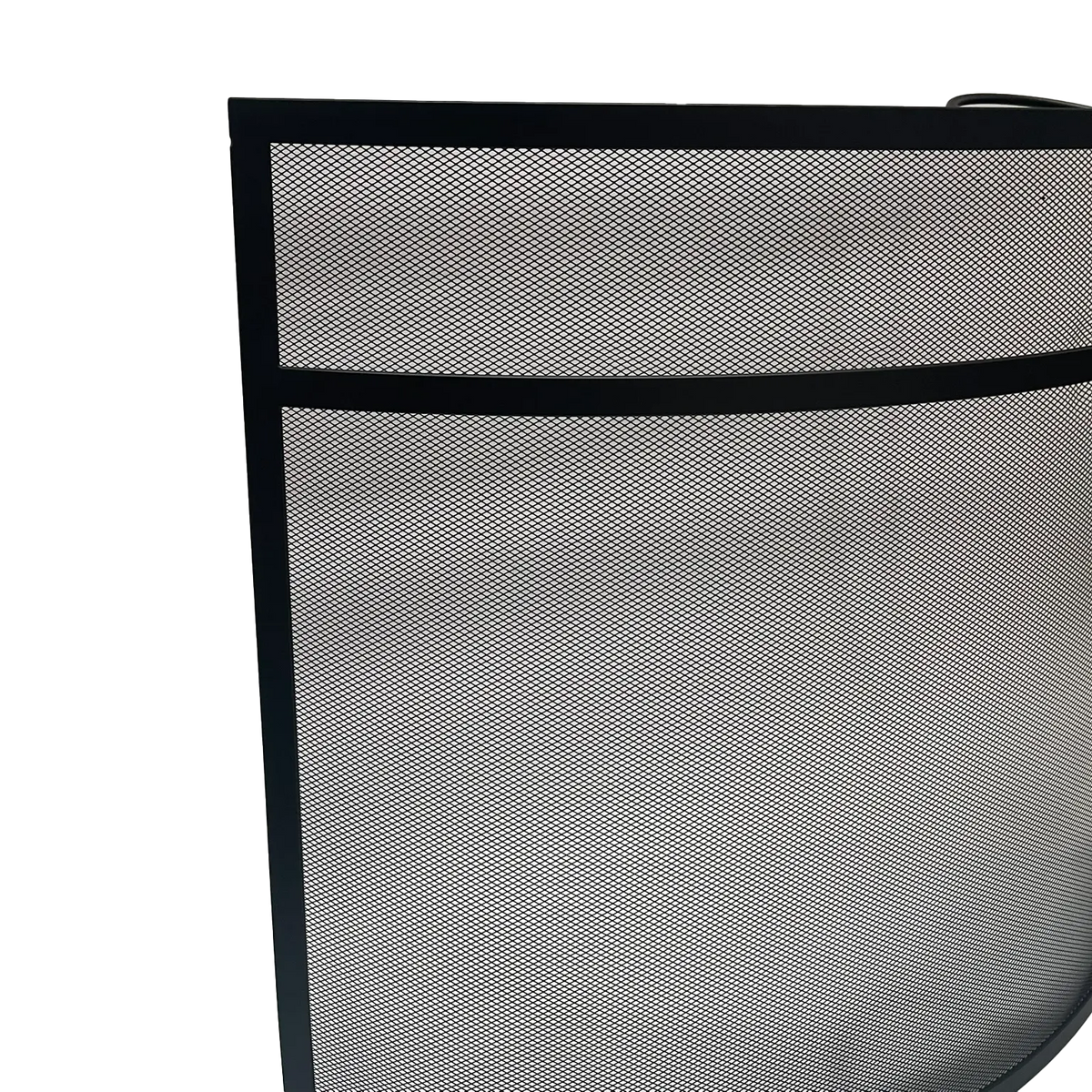 Dagan 27&quot; Black Freestanding Fireplace Screen with Top Handle