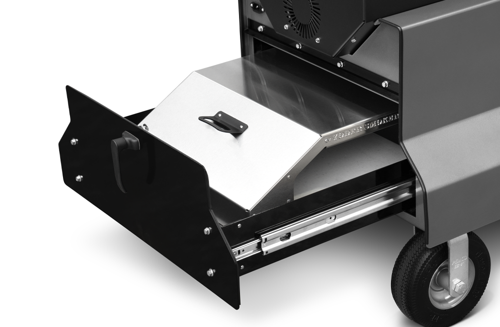 YS480s Pellet Grill on Competition Cart with Stainless Steel Shelves and Drawer