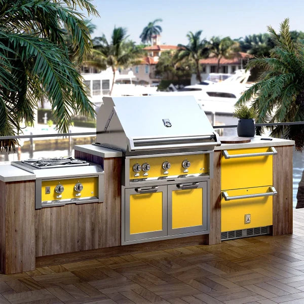 36″ Hestan Outdoor Built-In Grill (3 TRELLIS BURNERS)