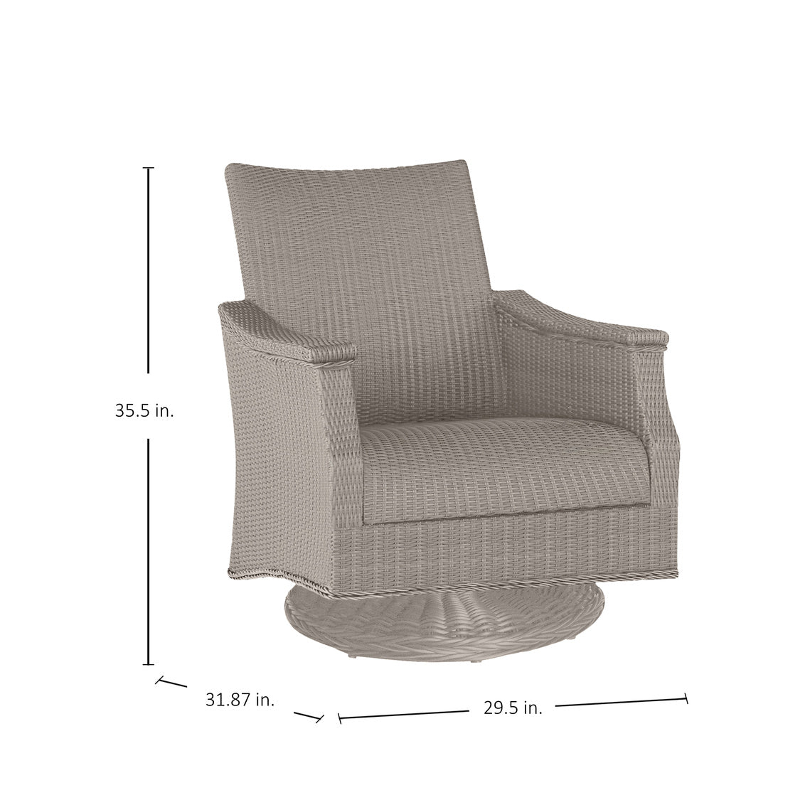Bentley Woven Swivel Rocker Lounge Chair