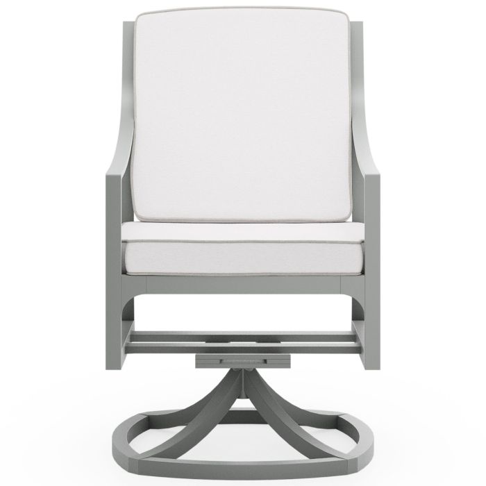 Alberti Swivel Dining Arm Chair with Seat &amp; Back Cushion