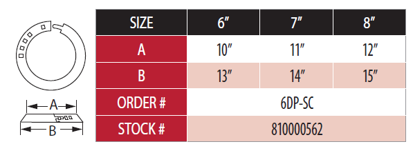 Duravent 6&quot;-8&quot;Diameter DuraPlus 2100HT Storm Collar - 6DP-SC