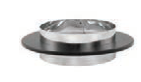 Duravent 6&quot; Diameter DVL/DuraBlack Chimney Adapter w/Trim - 6DVL-ADC