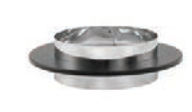 Duravent 6" Diameter DVL/DuraBlack Chimney Adapter w/Trim - 6DVL-ADC