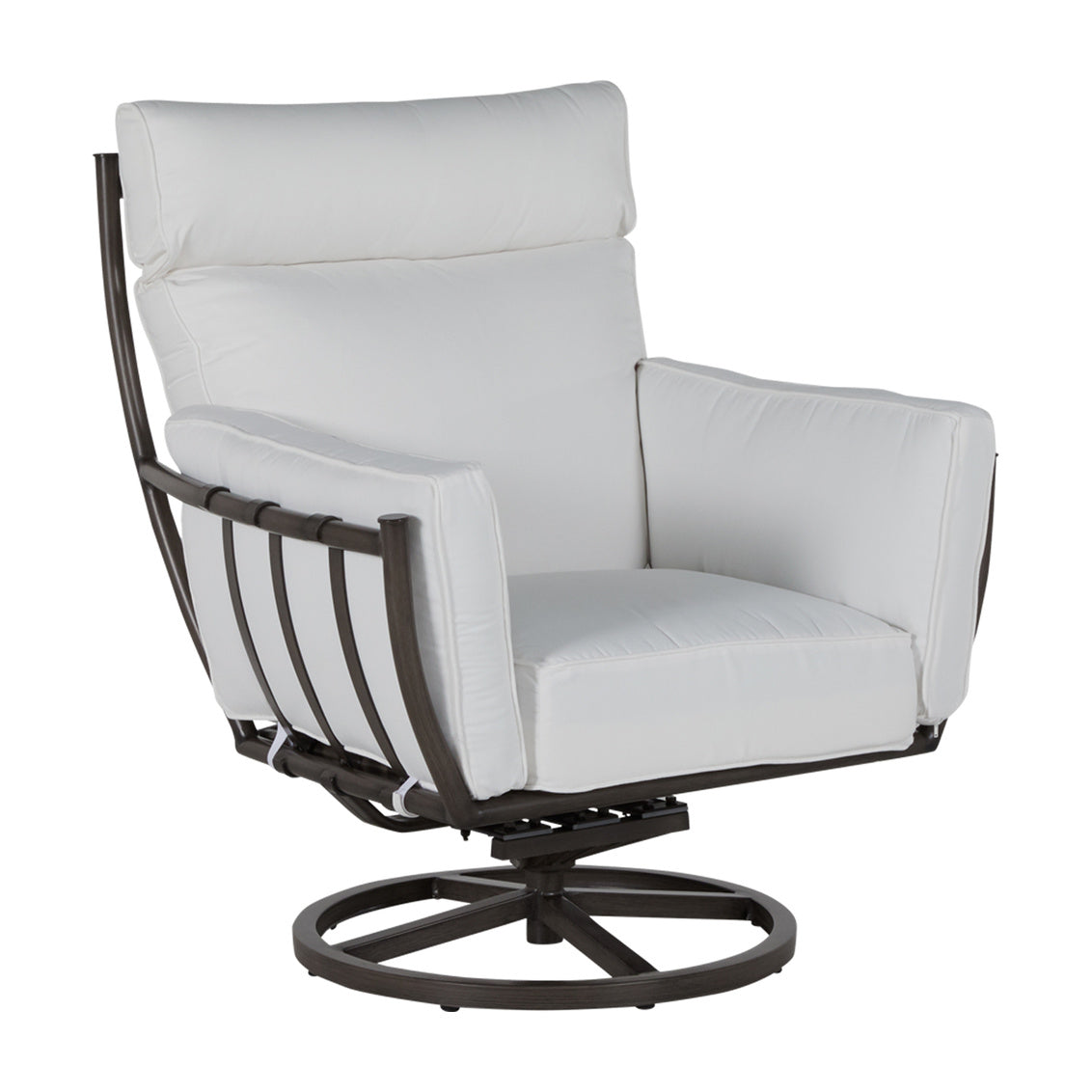 Majorca Aluminum Swivel Rocker Lounge Chair with Corded B Grade Cushion