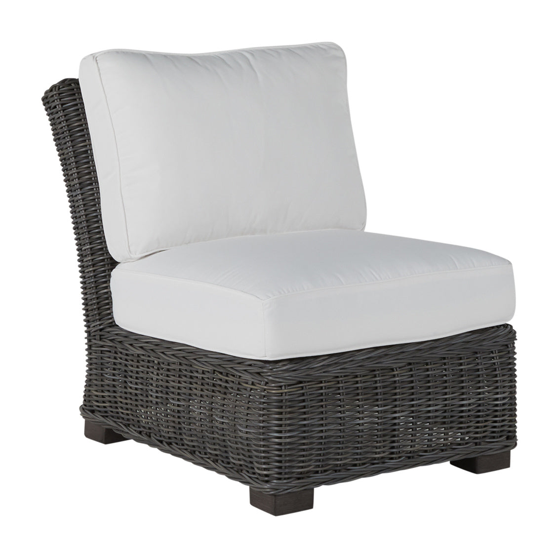 Rustic Wicker Sectional Slipper Chair