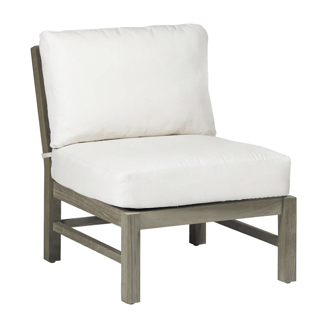 Club Teak Sectional Slipper Chair with Dream Cushion