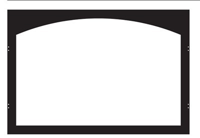 White Mountain Hearth 42 Inch Matte Black Arch Door Frame