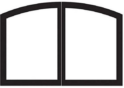 White Mountain Hearth 42" Matte Black Arch Door Set