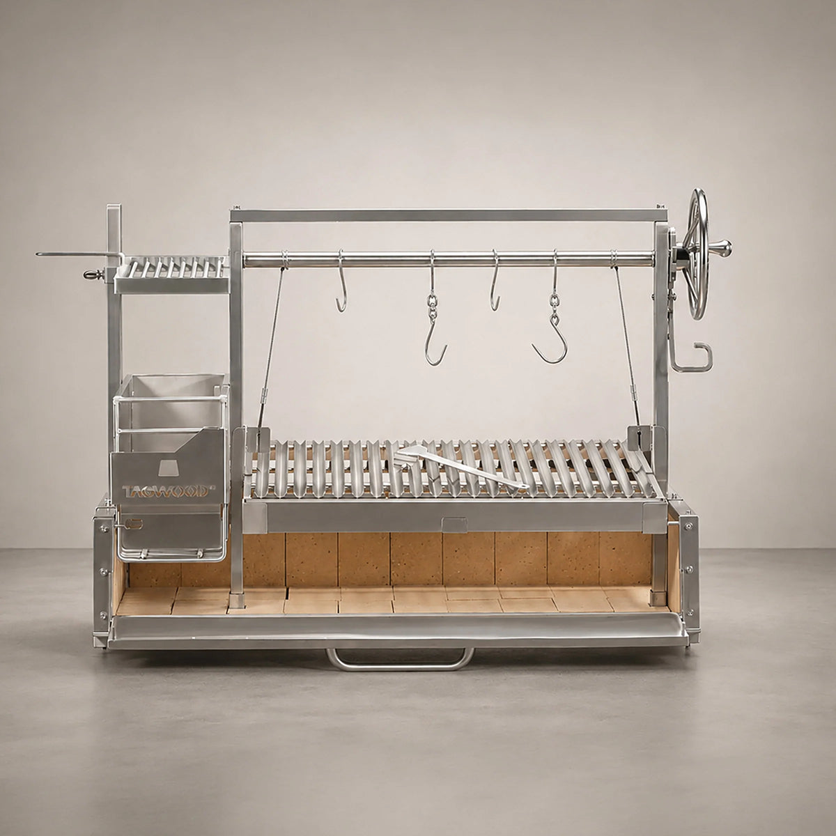 TAGWOOD Built-In Argentine Santa Maria Wood Fire &amp; Charcoal Gaucho Grill