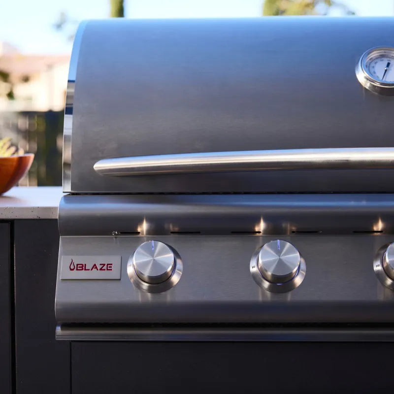 Blaze 32" 4-Burner Premium LTE+ Gas Grill with Rear Burner and Built-in Lighting System