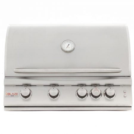 Blaze 32-Inch Marine Grade 4-Burner LTE Gas Grill with Rear Burner and Built-in Lighting System