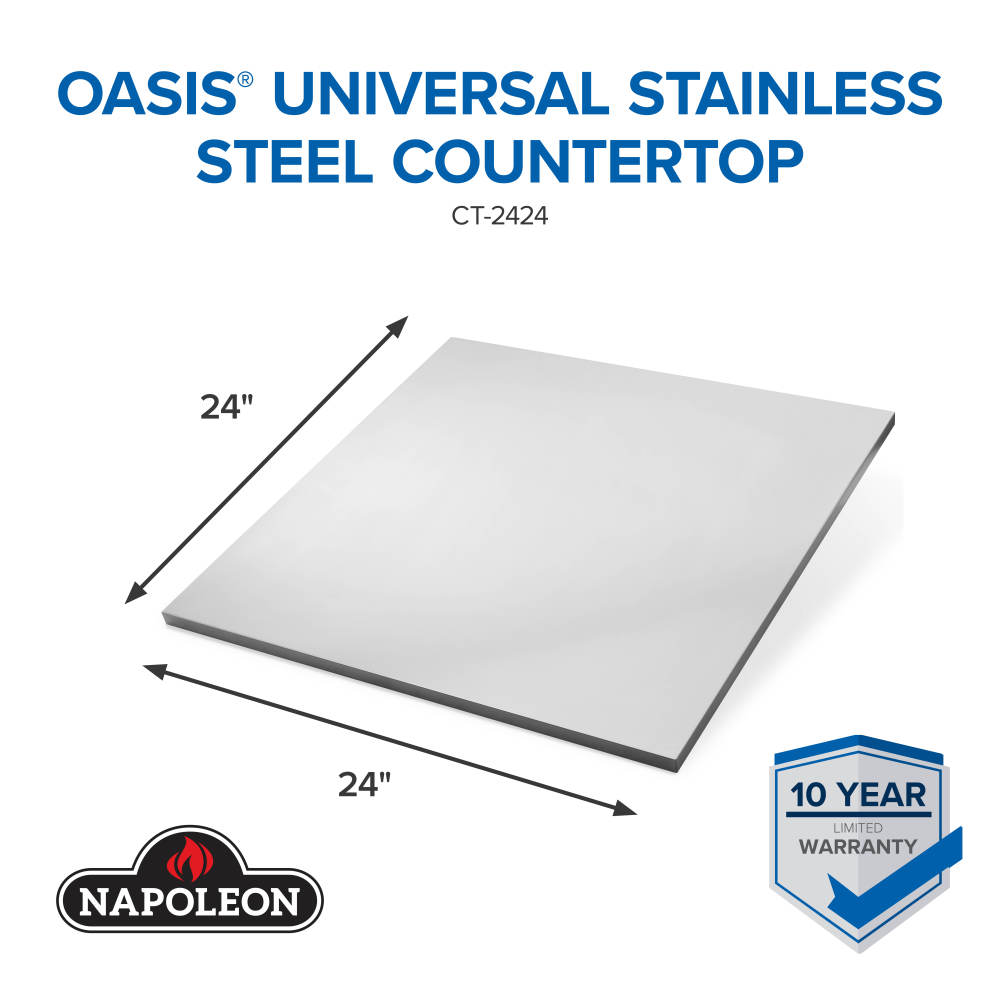 Napoleon OASIS® Universal 24" x 24" Stainless Steel Countertop