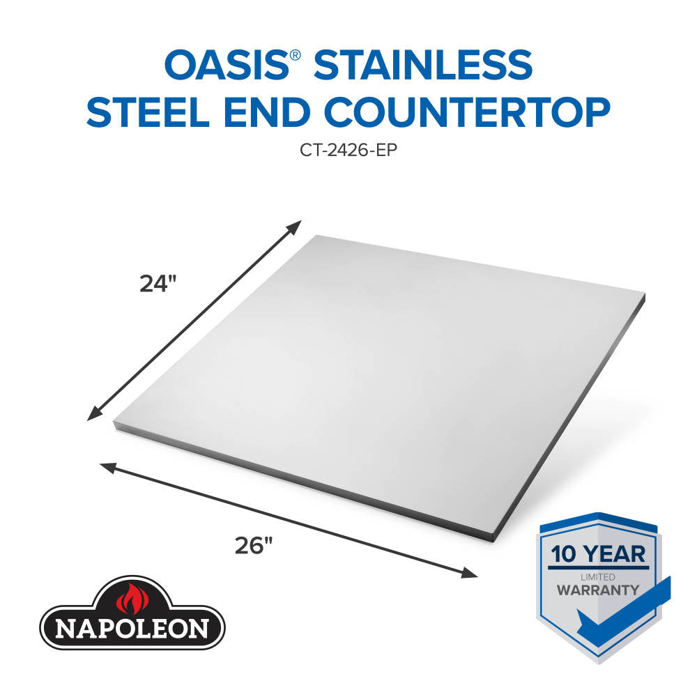 Napoleon OASIS® 24" x 26" Stainless Steel End Countertop