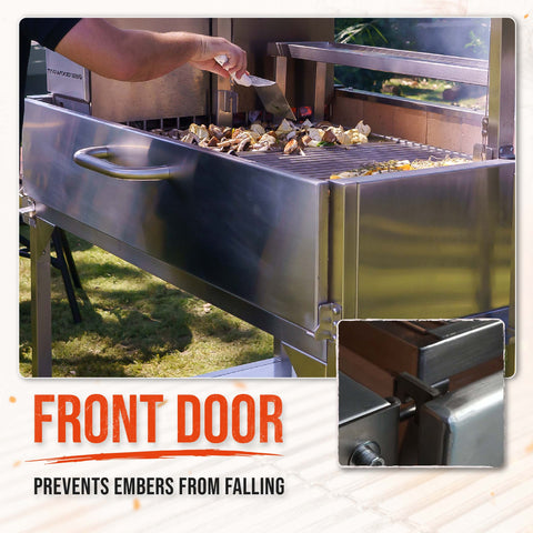 TAGWOOD Freestanding Argentine Santa Maria Wood Fire &amp; Charcoal Gaucho Grill