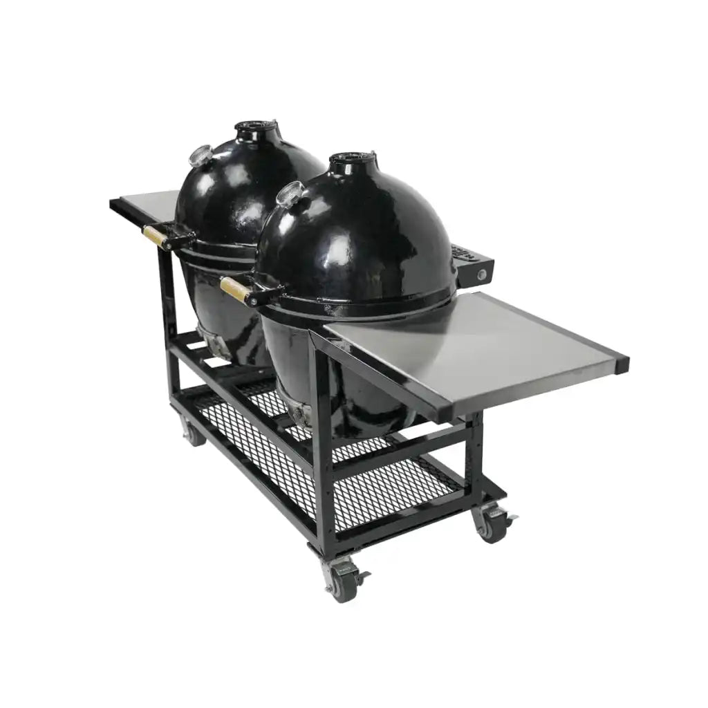 Goldens' Double (20.5″) Cookers w/Cart &amp; Stainless Steel Shelving