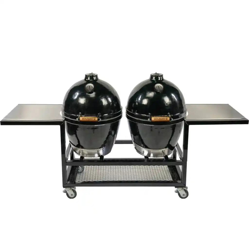 Goldens' Double (20.5″) Cookers w/Cart &amp; Trex Shelving