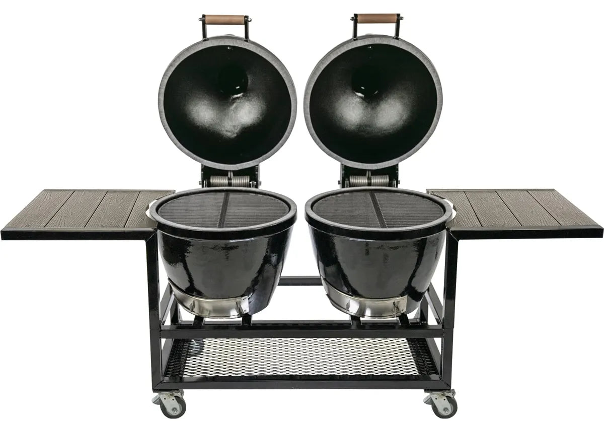 Goldens' Double (20.5″) Cookers w/Cart &amp; Trex Shelving