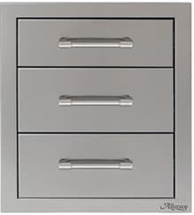 Alfresco 17-Inch Stainless Steel Soft-Close Triple Drawer