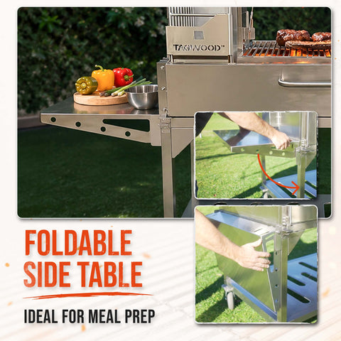 TAGWOOD Freestanding Argentine Santa Maria Wood Fire &amp; Charcoal Gaucho Grill