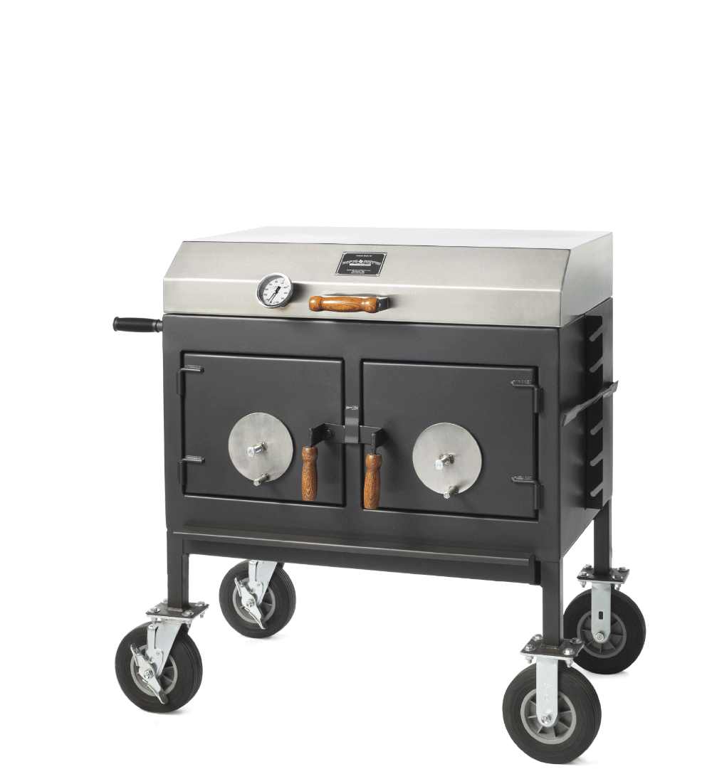 Pitts &amp; Spitts 24&quot; x 36&quot; Adjustable Charcoal Grill (Flat Top)