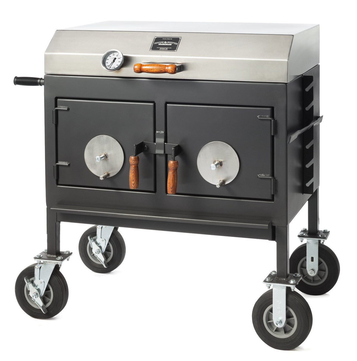 Pitts &amp; Spitts 24&quot; x 36&quot; Adjustable Charcoal Grill (Flat Top)