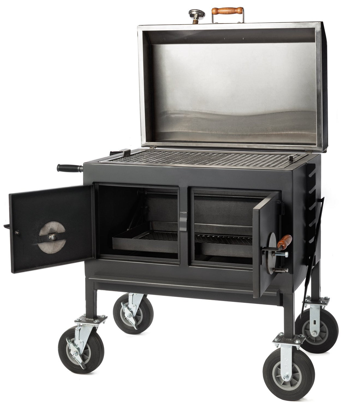 Pitts &amp; Spitts 24&quot; x 36&quot; Adjustable Charcoal Grill (Flat Top)