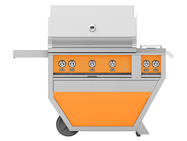 36″ Hestan Outdoor Deluxe Grill with Double Side Burner (3 TRELLIS BURNERS)