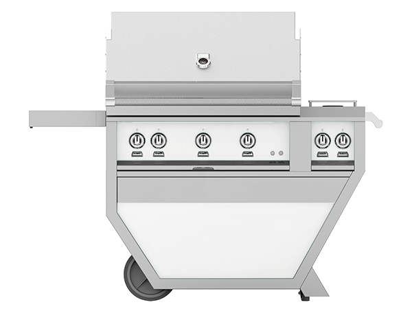 36″ Hestan Outdoor Deluxe Grill with Double Side Burner (3 TRELLIS BURNERS)