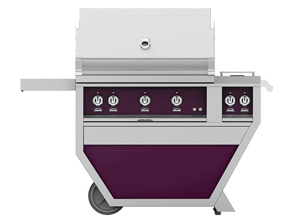 36″ Hestan Outdoor Deluxe Grill with Double Side Burner (3 TRELLIS BURNERS)