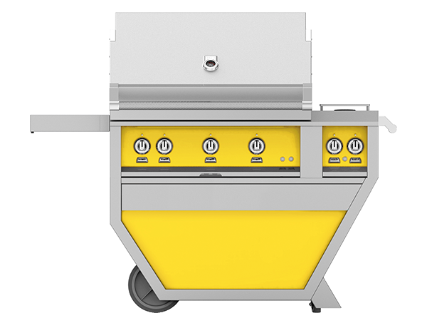 36″ Hestan Outdoor Deluxe Grill with Double Side Burner (3 TRELLIS BURNERS)