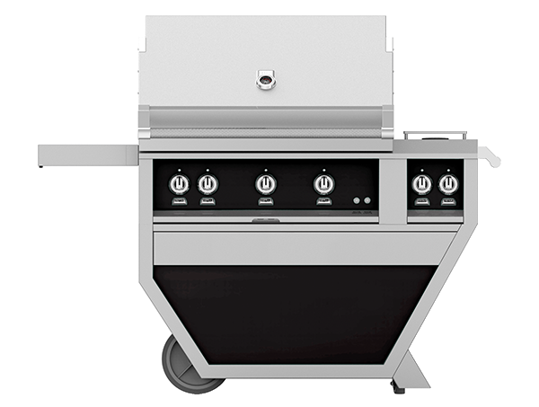 36″ Hestan Outdoor Deluxe Grill with Double Side Burner (3 TRELLIS BURNERS)