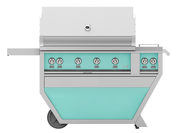 42″ Hestan Outdoor Deluxe Grill with Double Side Burner (1 SEAR BURNER AND 3 TRELLIS BURNERS)