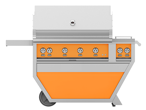 42″ Hestan Outdoor Deluxe Grill with Double Side Burner (1 SEAR BURNER AND 3 TRELLIS BURNERS)