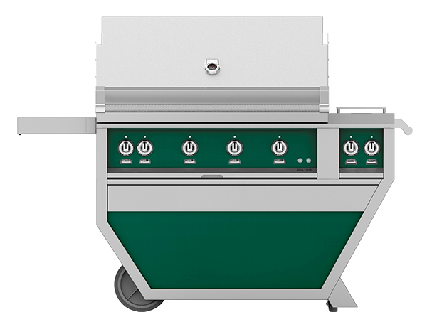 42″ Hestan Outdoor Deluxe Grill with Double Side Burner (1 SEAR BURNER AND 3 TRELLIS BURNERS)