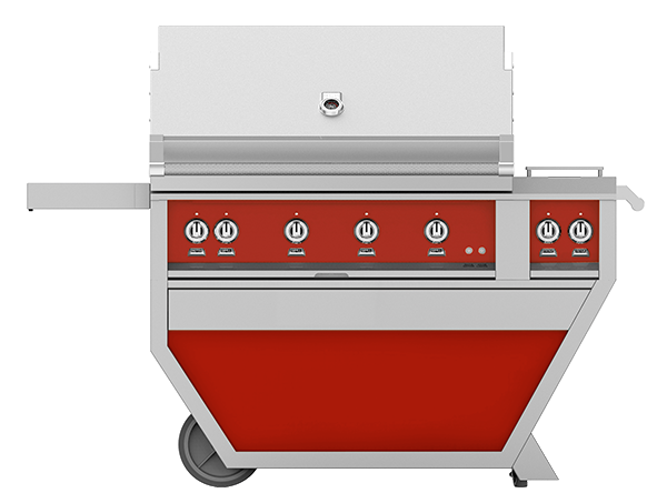 42″ Hestan Outdoor Deluxe Grill with Double Side Burner (1 SEAR BURNER AND 3 TRELLIS BURNERS)