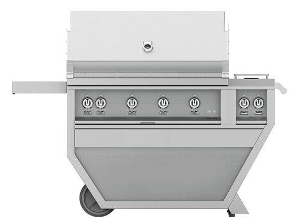 42″ Hestan Outdoor Deluxe Grill with Double Side Burner (1 SEAR BURNER AND 3 TRELLIS BURNERS)