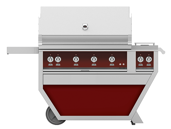 42″ Hestan Outdoor Deluxe Grill with Double Side Burner (1 SEAR BURNER AND 3 TRELLIS BURNERS)