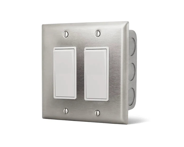 Infratech Dual On/Off Wall Plate Switch and Gang Box