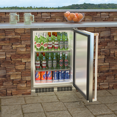 Marvel 24-In Outdoor Built-In High-Capacity Refrigerator-MORE124SS31A