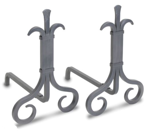 Pilgrim Grand Forge Andirons - Natural Iron