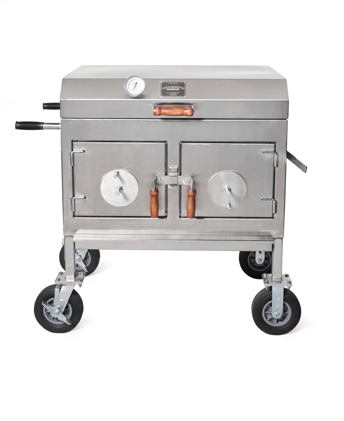Pitts &amp; Spitts 24&quot; x 36&quot; Adjustable Stainless Steel Charcoal Grill (Flat Top)