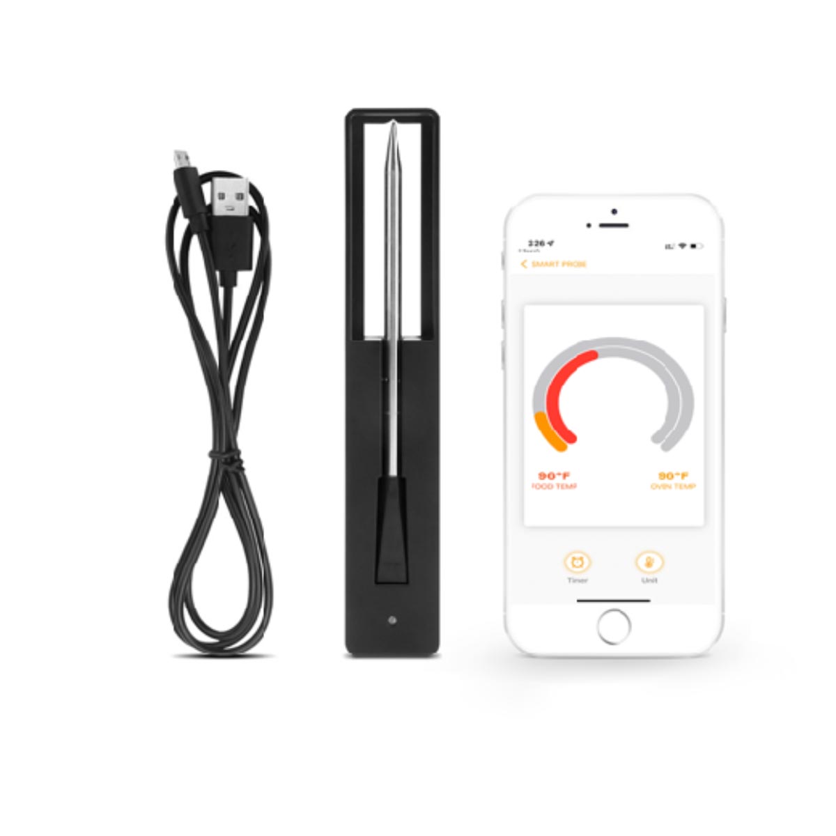 iFlame Smart Probe Meat Thermometer with Wifi Dock