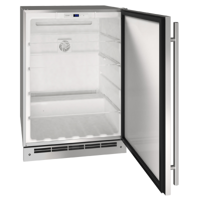 U-Line 24&quot; Outdoor Refrigerator, Stainless Solid Door