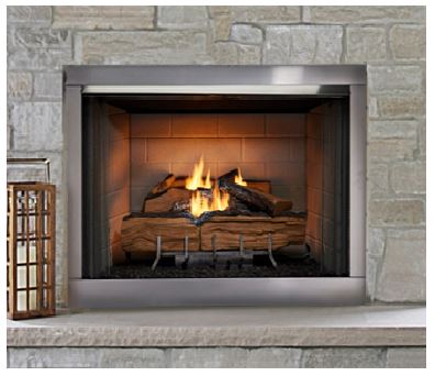 Monessen Outdoor Lifestyles Vesper 36" Outdoor Fireplace with Traditional Concrete Refractory - VOFB36T