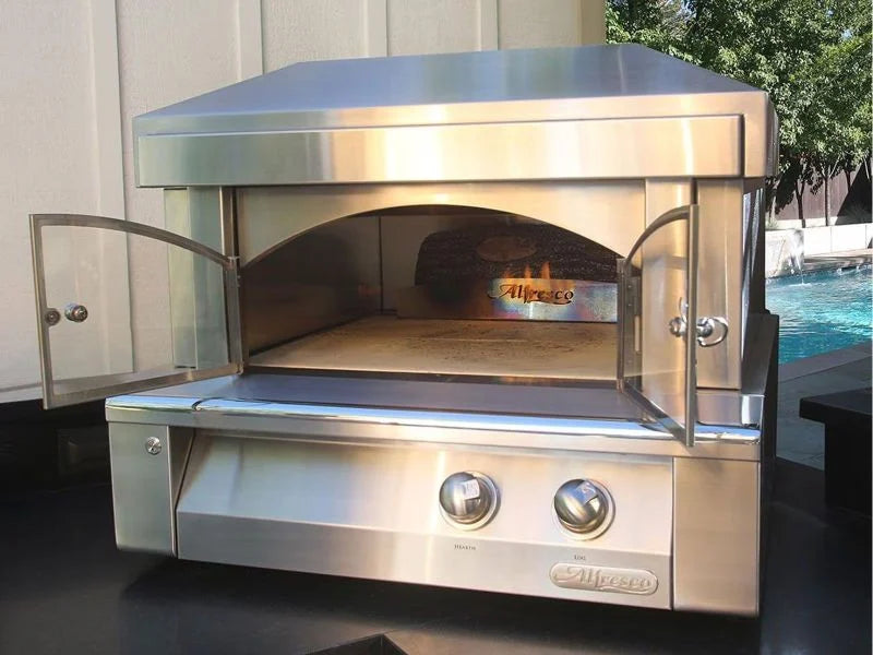 Alfresco 30-Inch Countertop Gas Outdoor Pizza Oven Plus