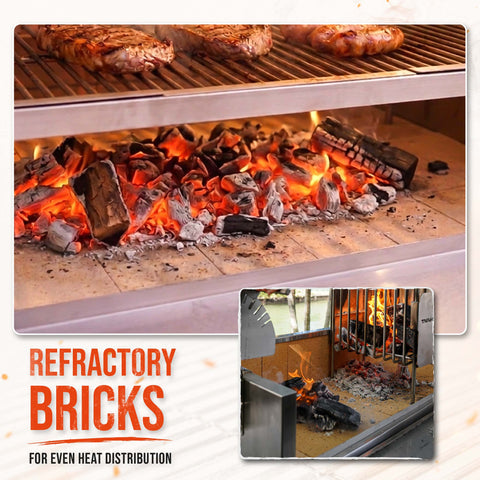 TAGWOOD Freestanding Argentine Santa Maria Wood Fire &amp; Charcoal Gaucho Grill