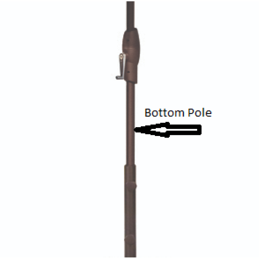 Treasure Garden Push Button Tilt Replacement Bottom Pole